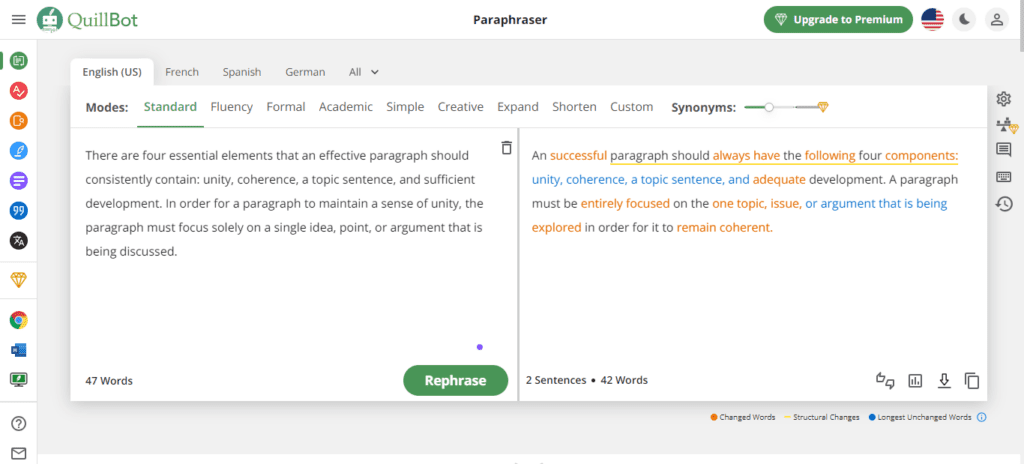 best paraphrasing tool for ai