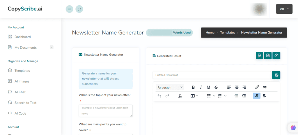 newsletter name generator
