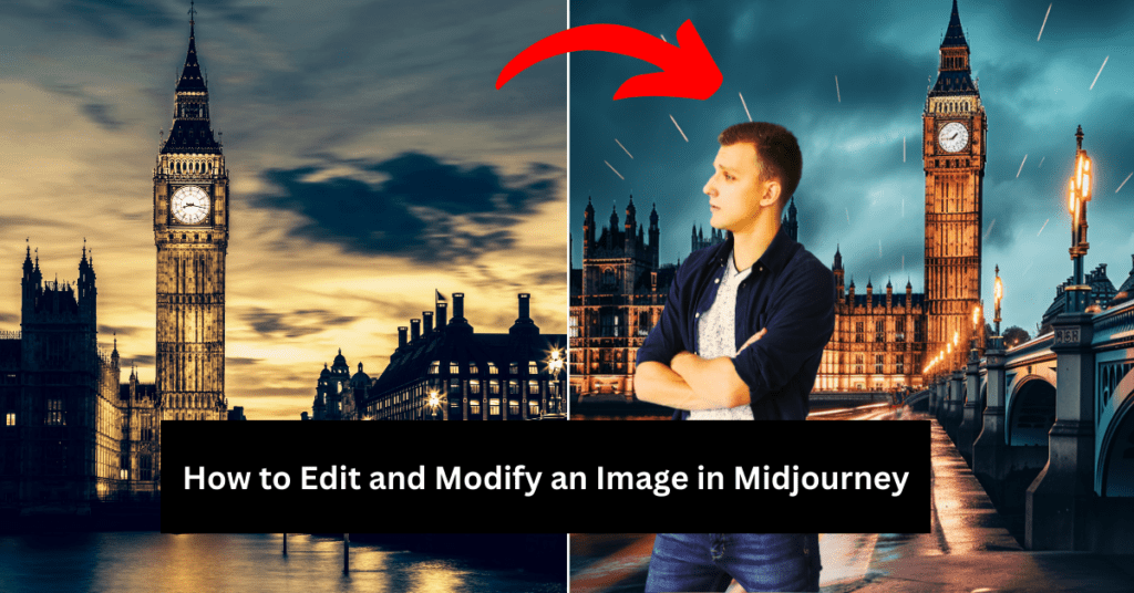 modify an image in midjourney