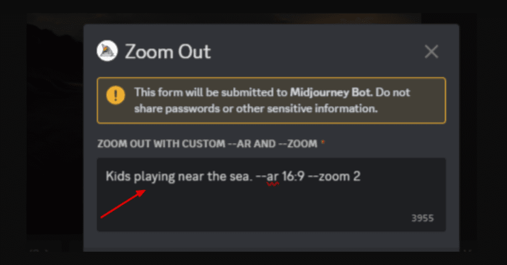 zoom out option in midjourney